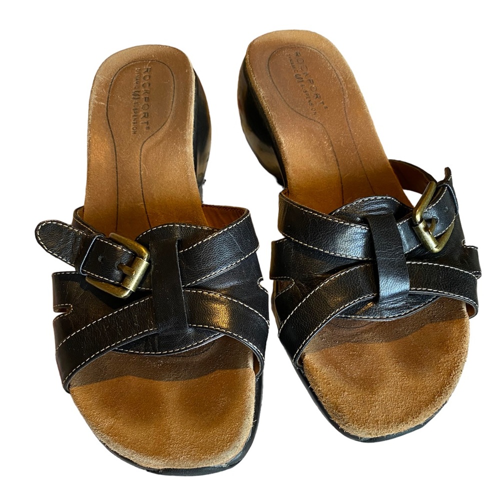 Rockport Slip-on Leather Sandals Size 5